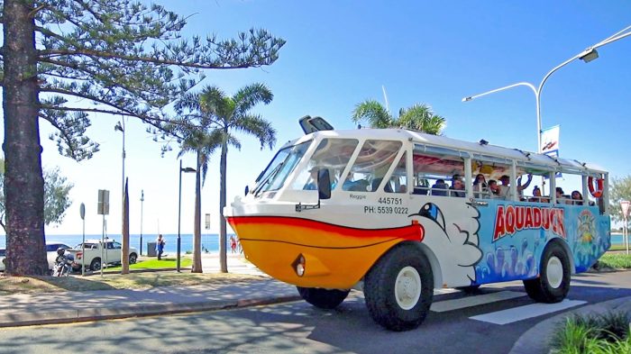 Amphibious Duck adventure tours at Mooloolaba