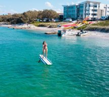 SUP at Golden Beach at Caloundra